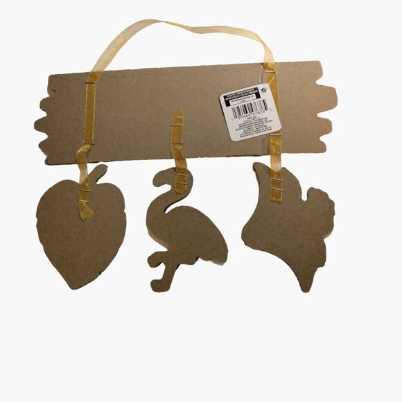 Welcome Sign Flamingo Flower Leaf Colorful Tropical Coastal Tiki Decor - Picture 6 of 6